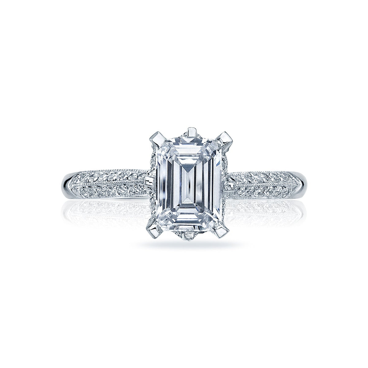 Tacori 18k White Gold Simply Tacori Engagement Ring Setting (0.06CTW)