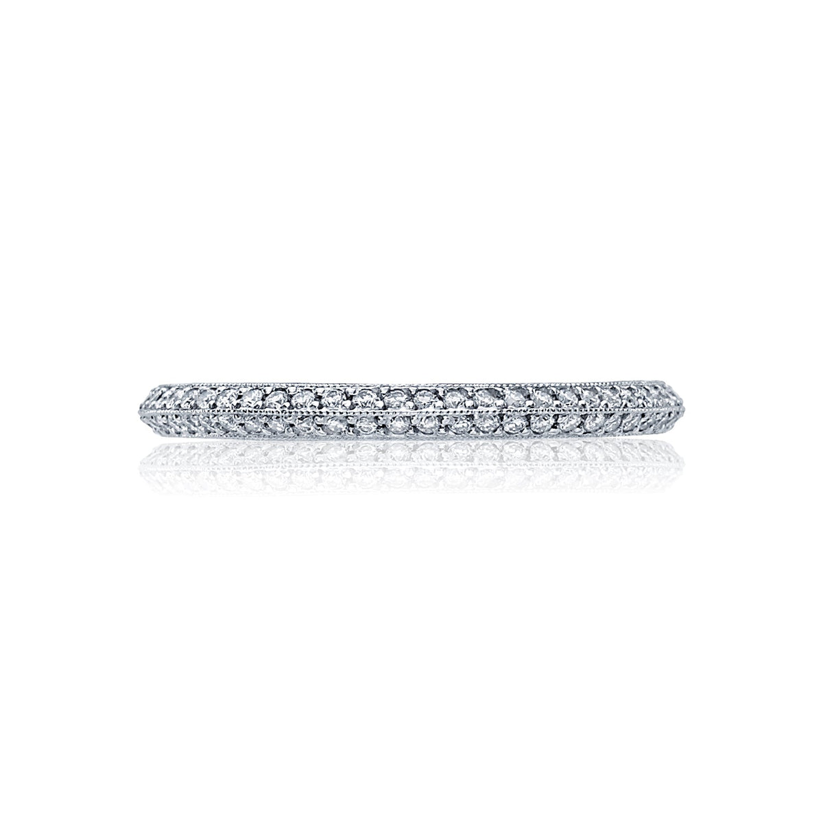 Tacori 18k White Gold Simply Tacori Diamond Wedding Band (0.32 CTW)