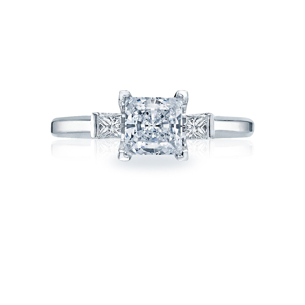 Tacori 18k White Gold Simply Tacori Princess Diamond Engagement Ring Setting (0.21CTW)