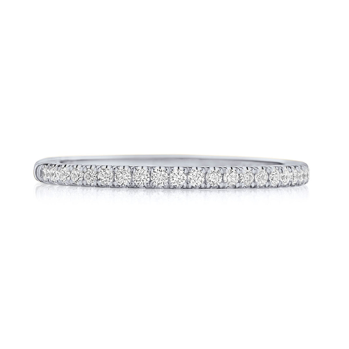 French Pav�� Diamond Wedding Band - 1.5mm