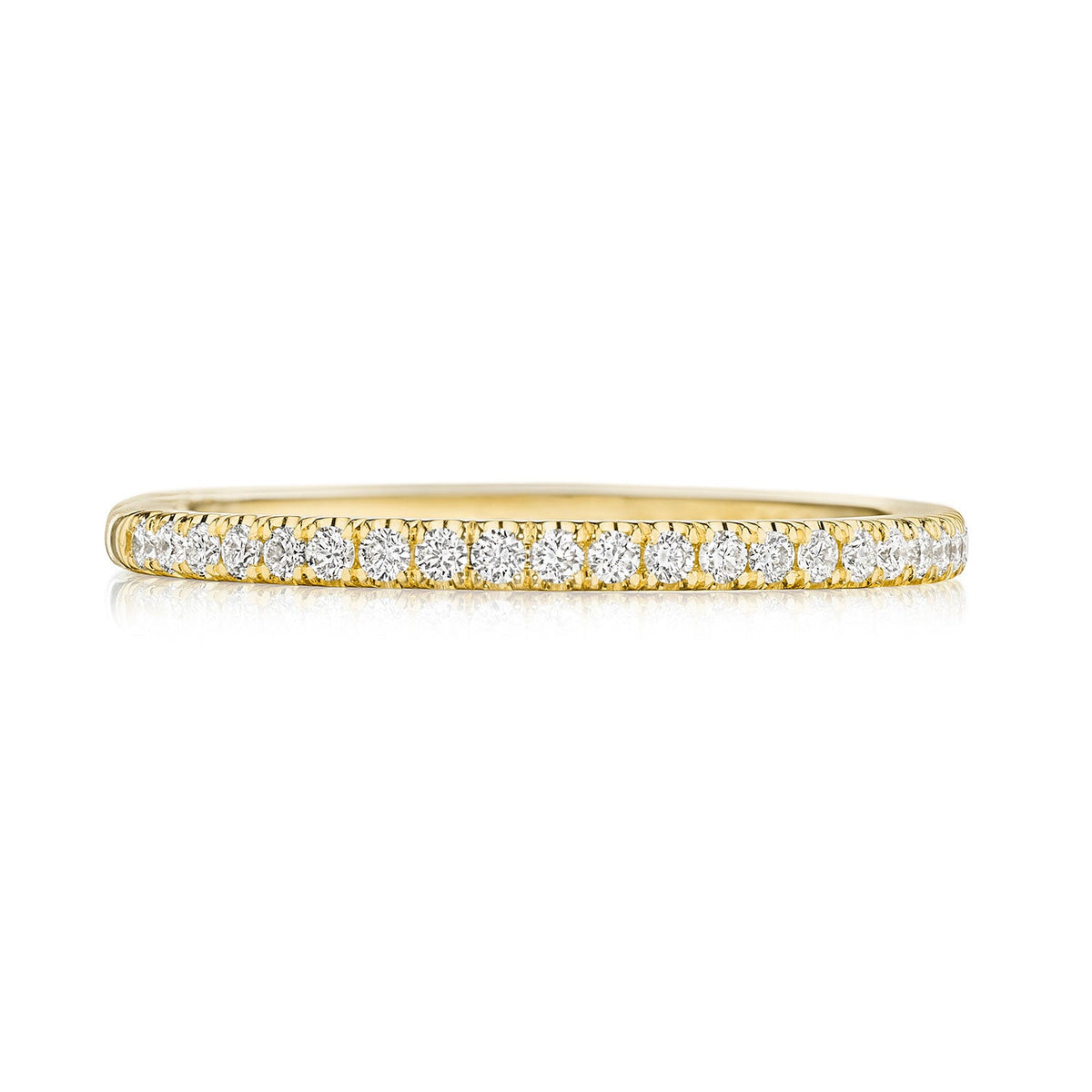 French Pav�� Diamond Wedding Band - 1.5mm