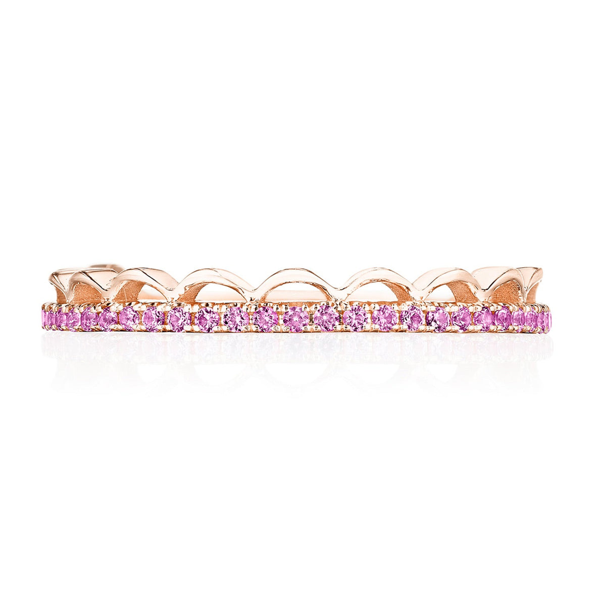 Crescent Crown Ring with Pink Sapphire