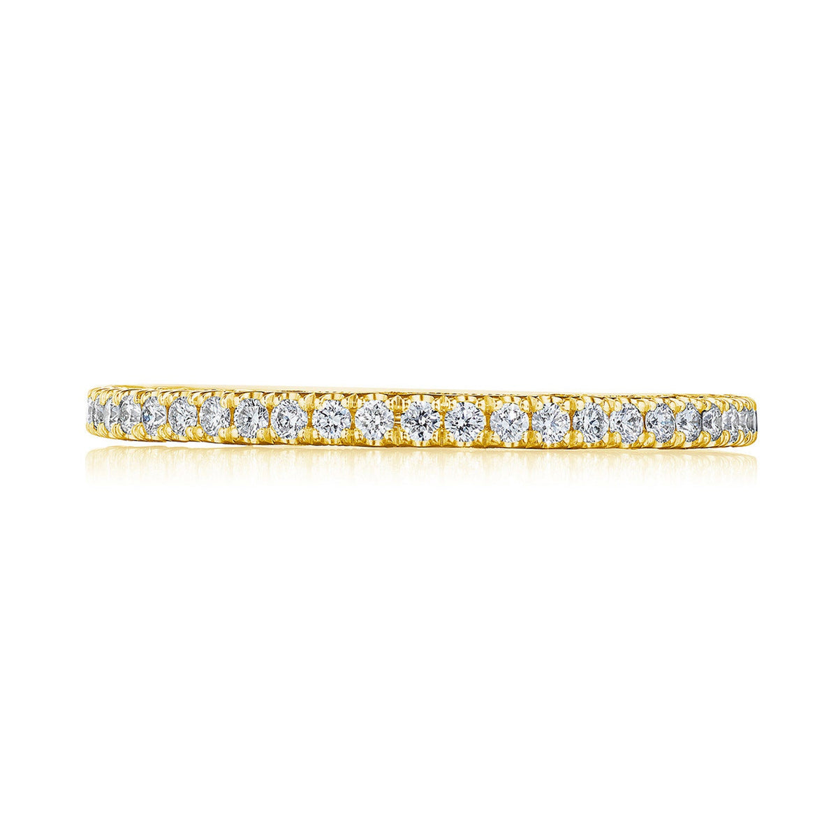 French Pav������ Diamond Wedding Band