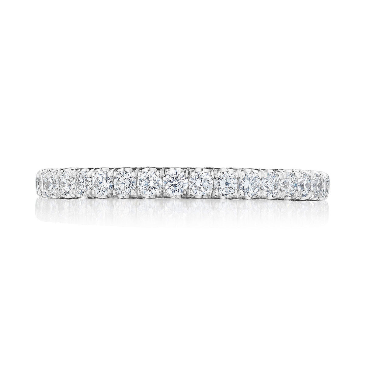 French Pav������ Diamond Wedding Band