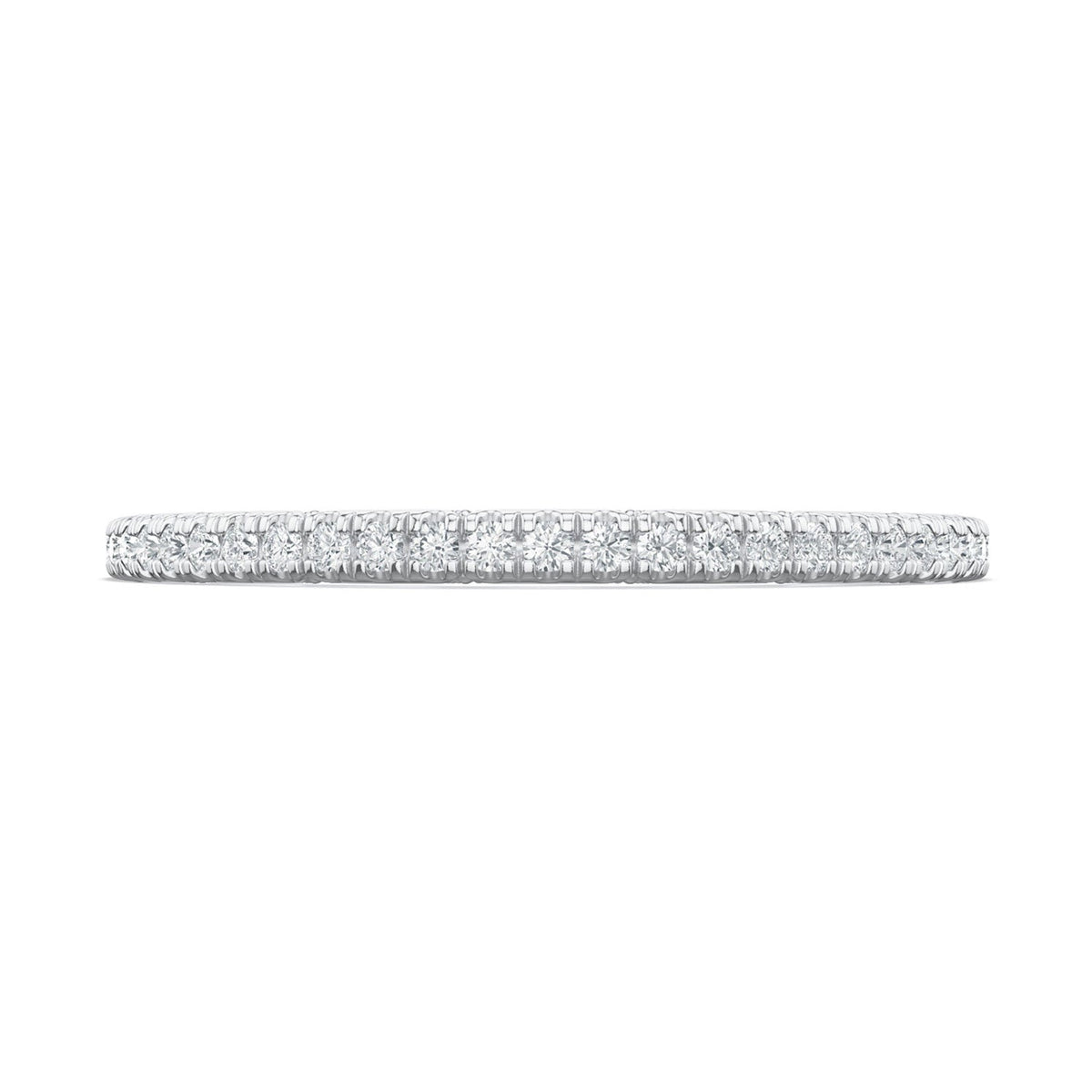 French Pav������ Diamond Wedding Band