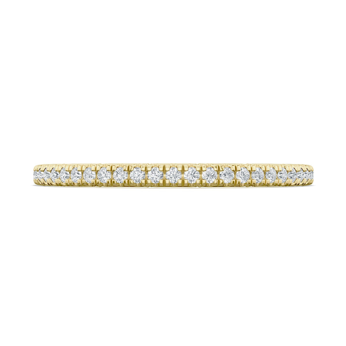 French Pav������ Diamond Wedding Band