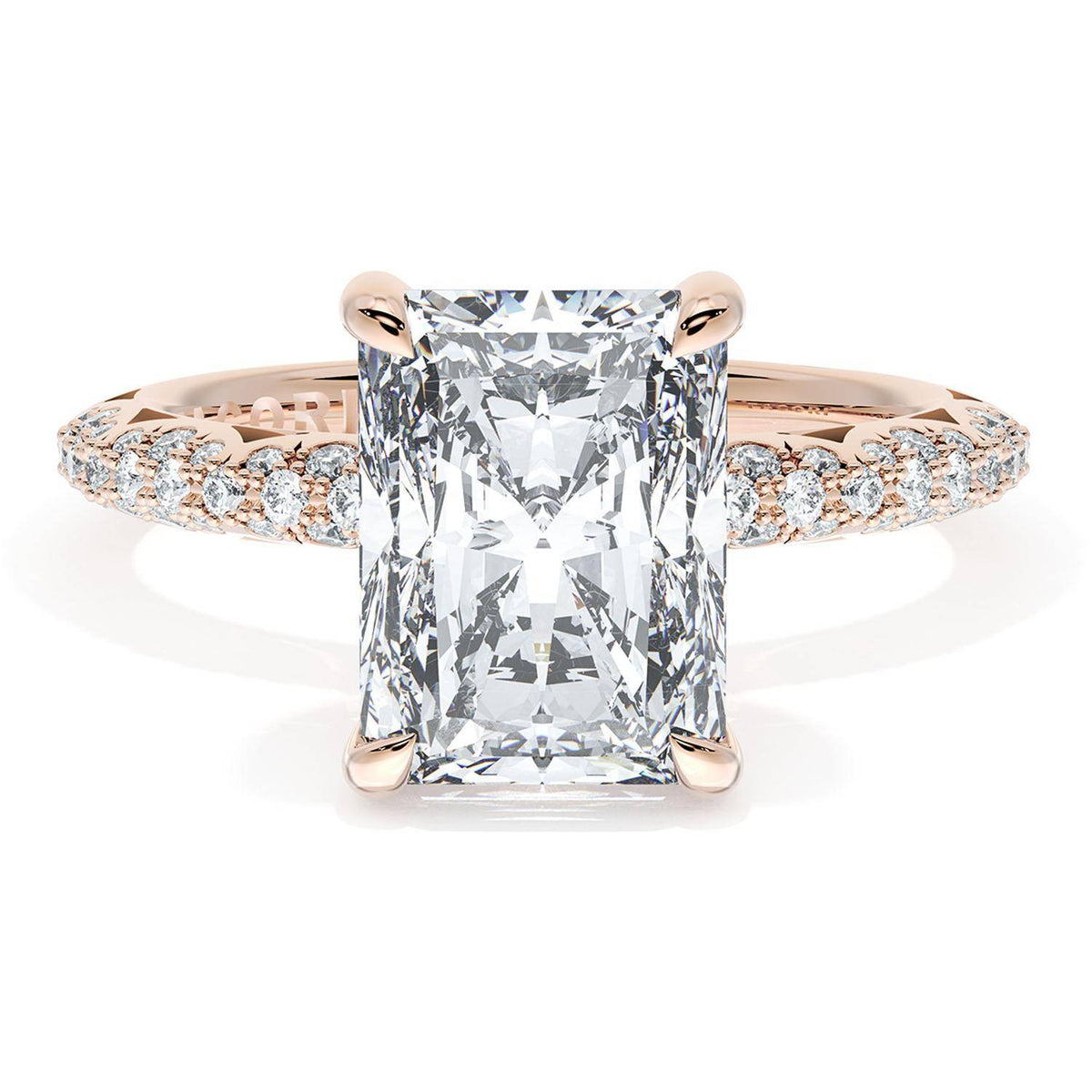 Radiant Bloom Engagement Ring