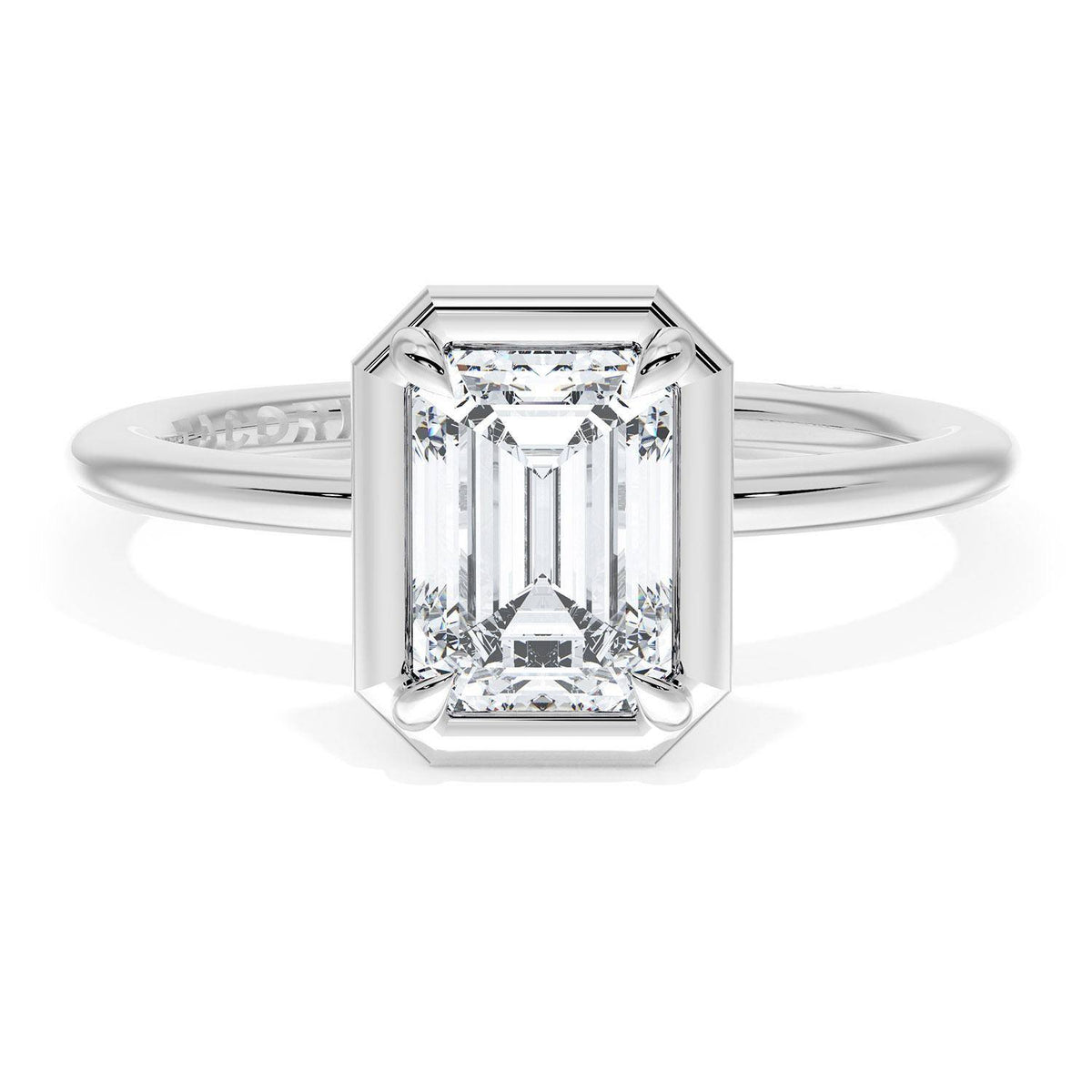 Emerald Solitaire Engagement Ring