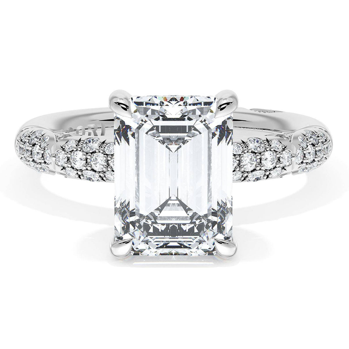 Emerald Bloom Engagement Ring