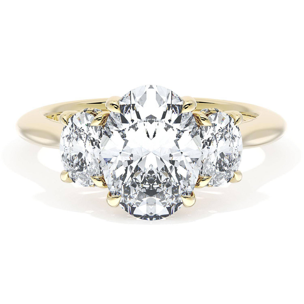 Oval 3-Stone Engagement Ring