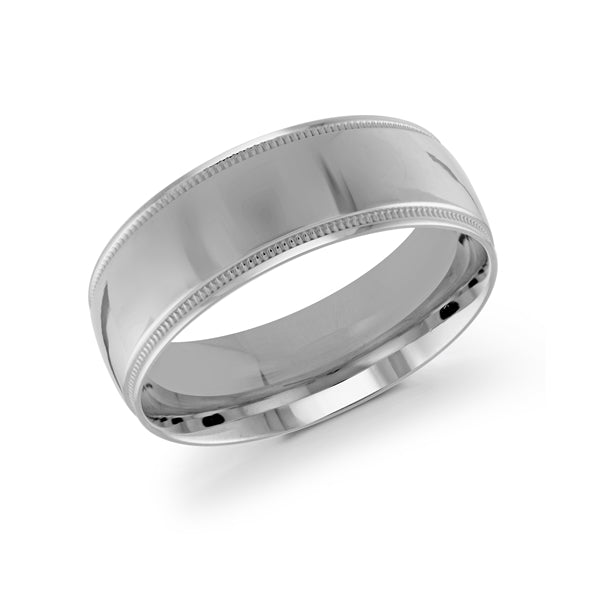 Malo White Gold Men's Wedding Band 8mm J-210-08WG