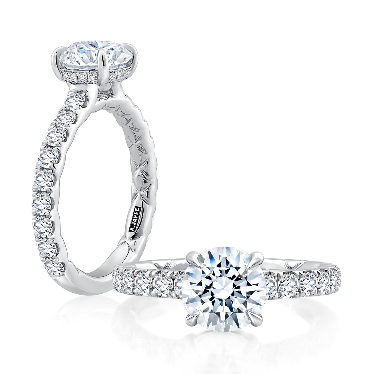 Statement Round Diamond Center Engagement Ring ME1865BQ/591