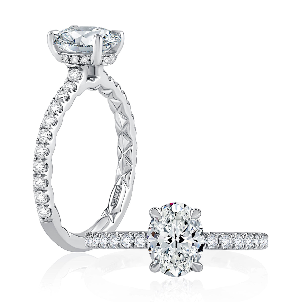 A.Jaffe Classics Collection Diamond Pavé Engagement Ring ME2021Q/117