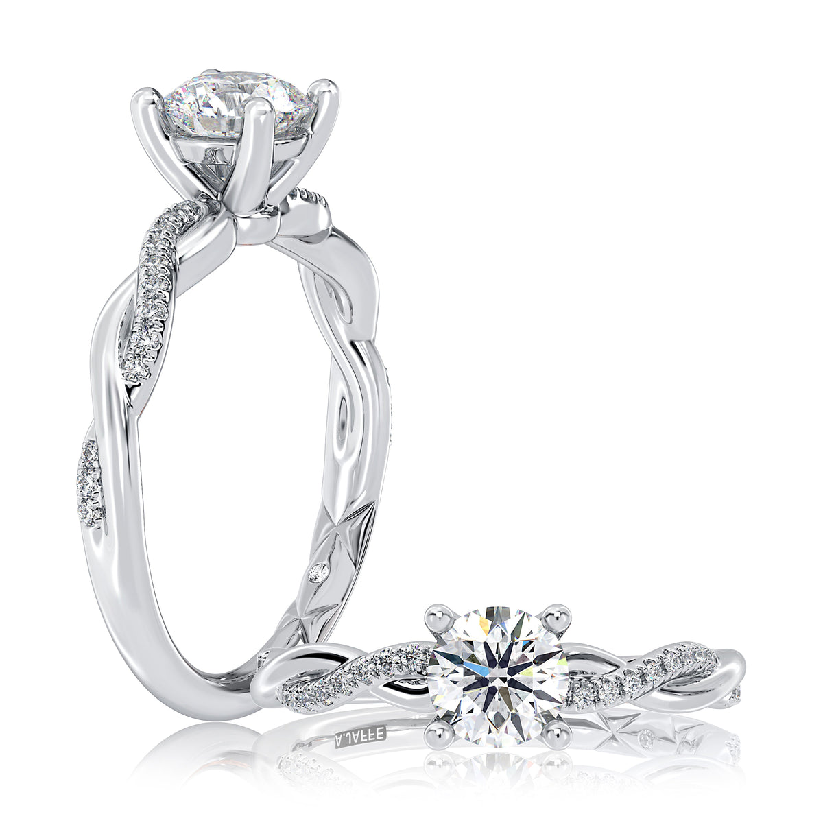 Alternating Row Diamond Wedding Band MECRD2544/135