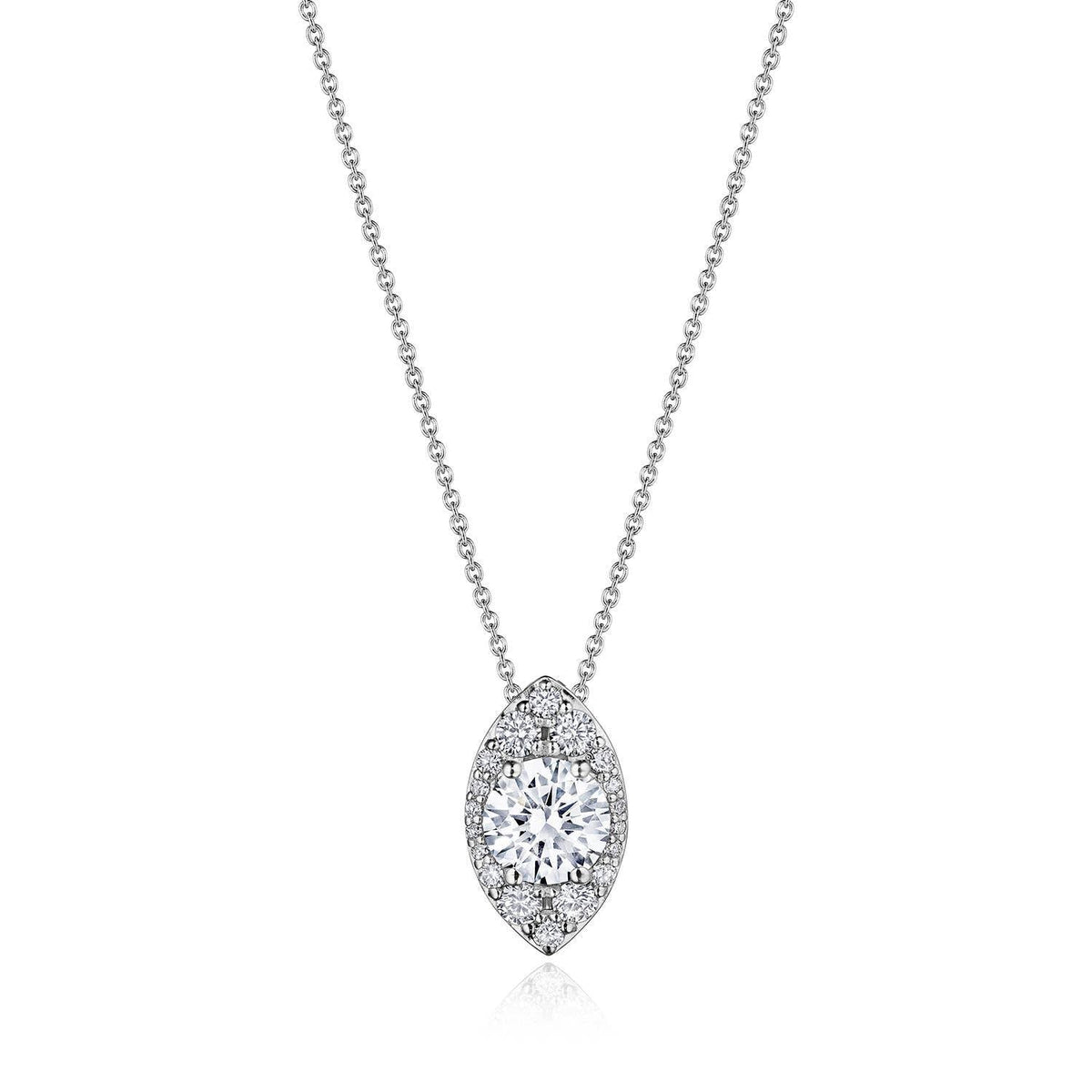 17" Vertical Marquise Bloom Diamond Necklace