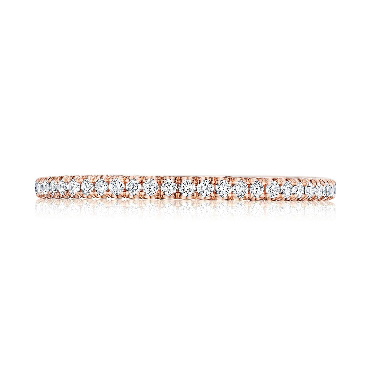 French Pav������ Diamond Wedding Band - 1.5mm