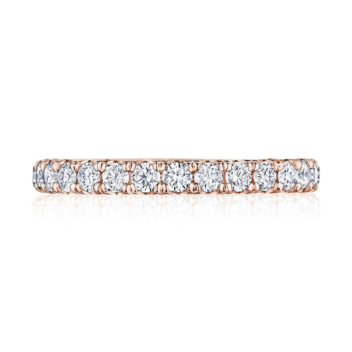 French Pav������ Diamond Wedding Band - 2.5mm