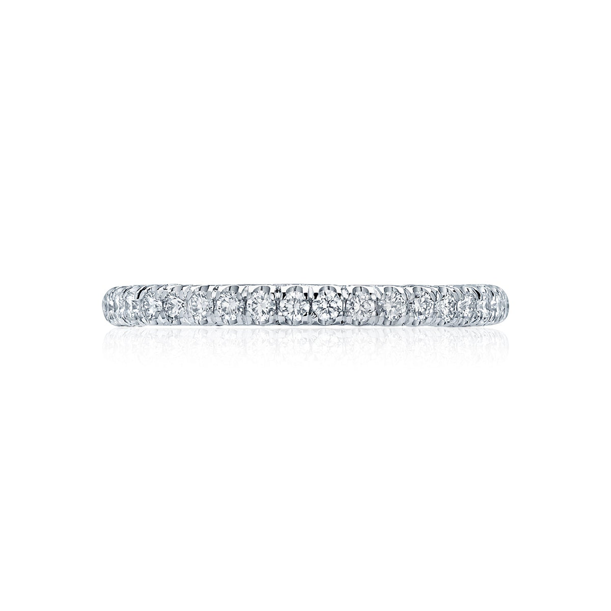 Tacori 18k White Gold Petite Crescent Diamond Wedding Band (0.37 CTW)