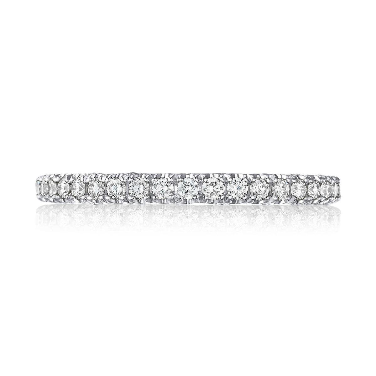 French Pav�� Diamond Wedding Band - 2mm