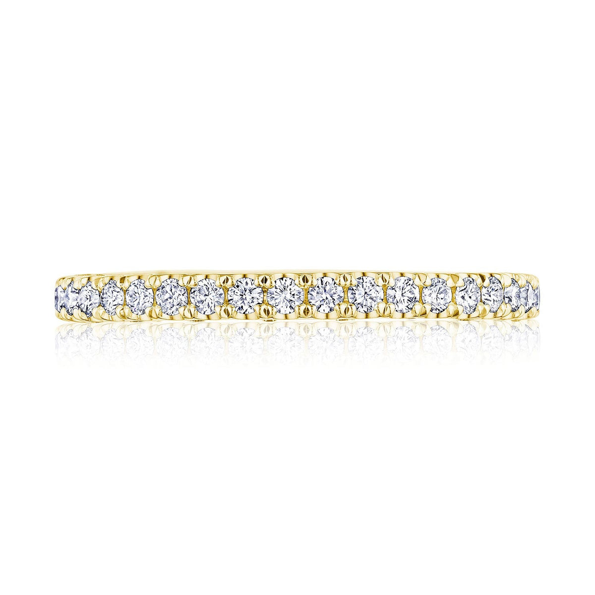 French Pav������ Diamond Wedding Band - 2mm