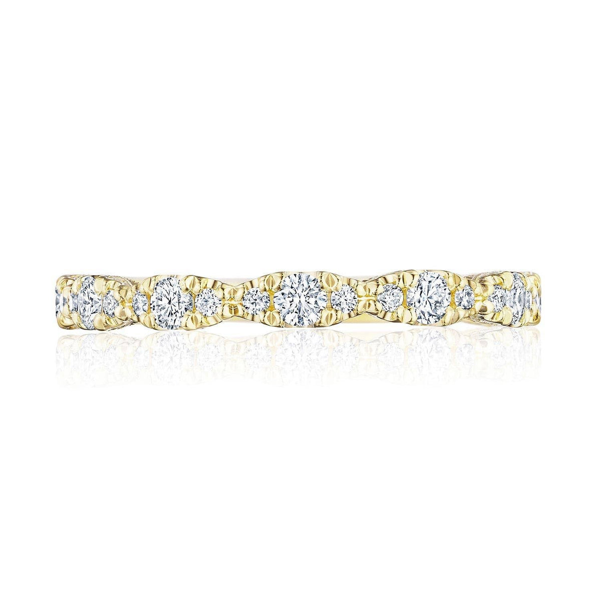 Marquise Shape Design Detail Wedding Band