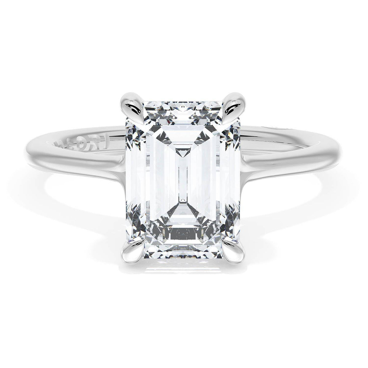 Emerald Solitaire Engagement Ring