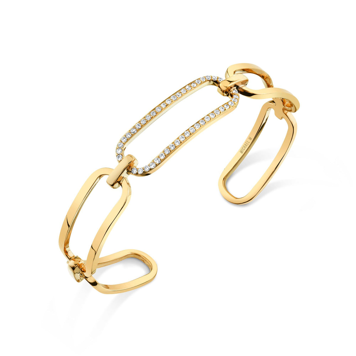 MICHAEL M Bracelets 14K Yellow Gold / Medium Endless Link Cuff BR516