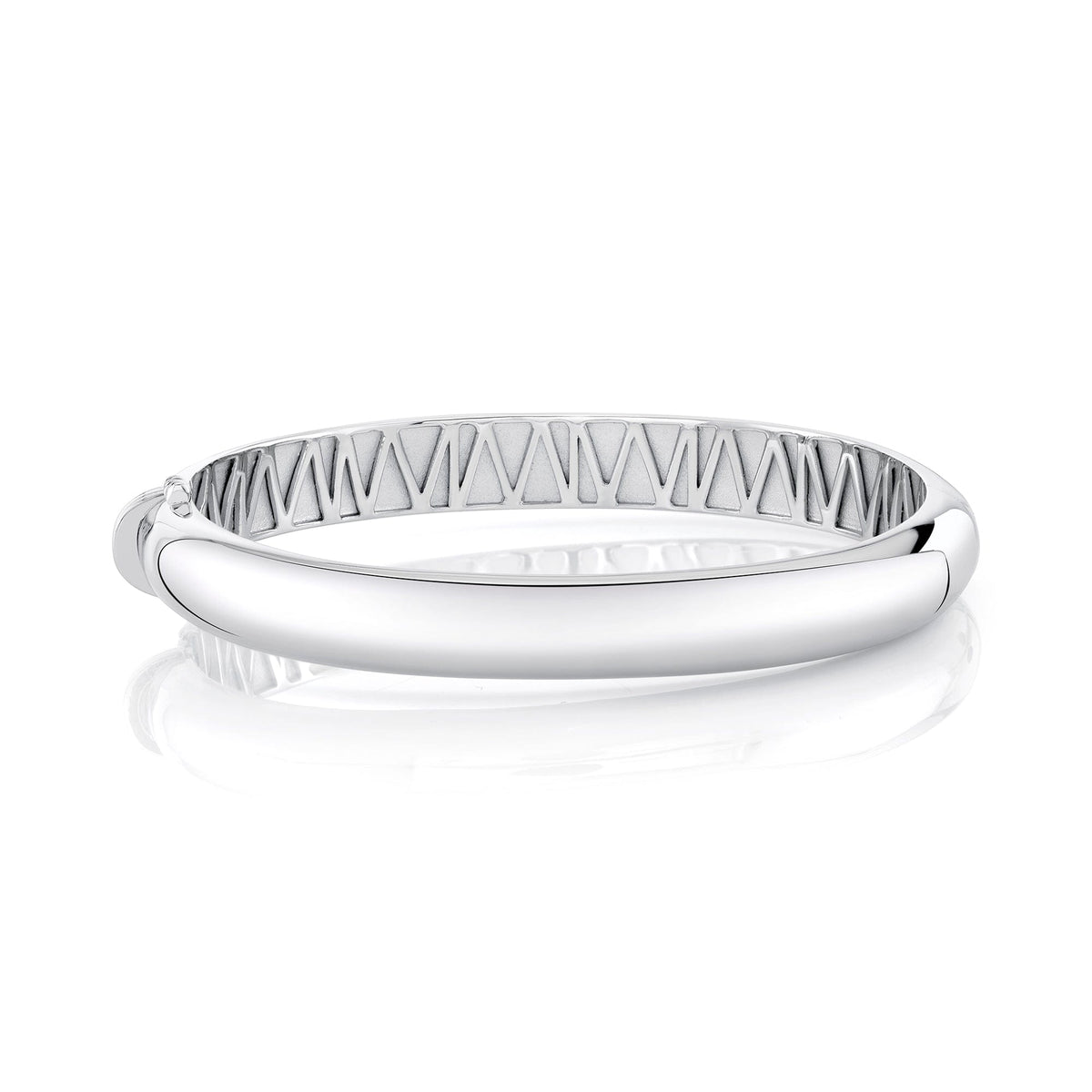 MICHAEL M Bracelets Silver / Small Polished Silver Orb Split Hinged Bracelet S-BR525-HP