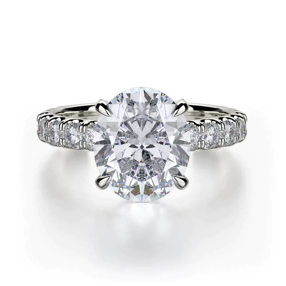 MICHAEL M Engagement Rings 18K White Gold Crown R731-3 R731-3WG