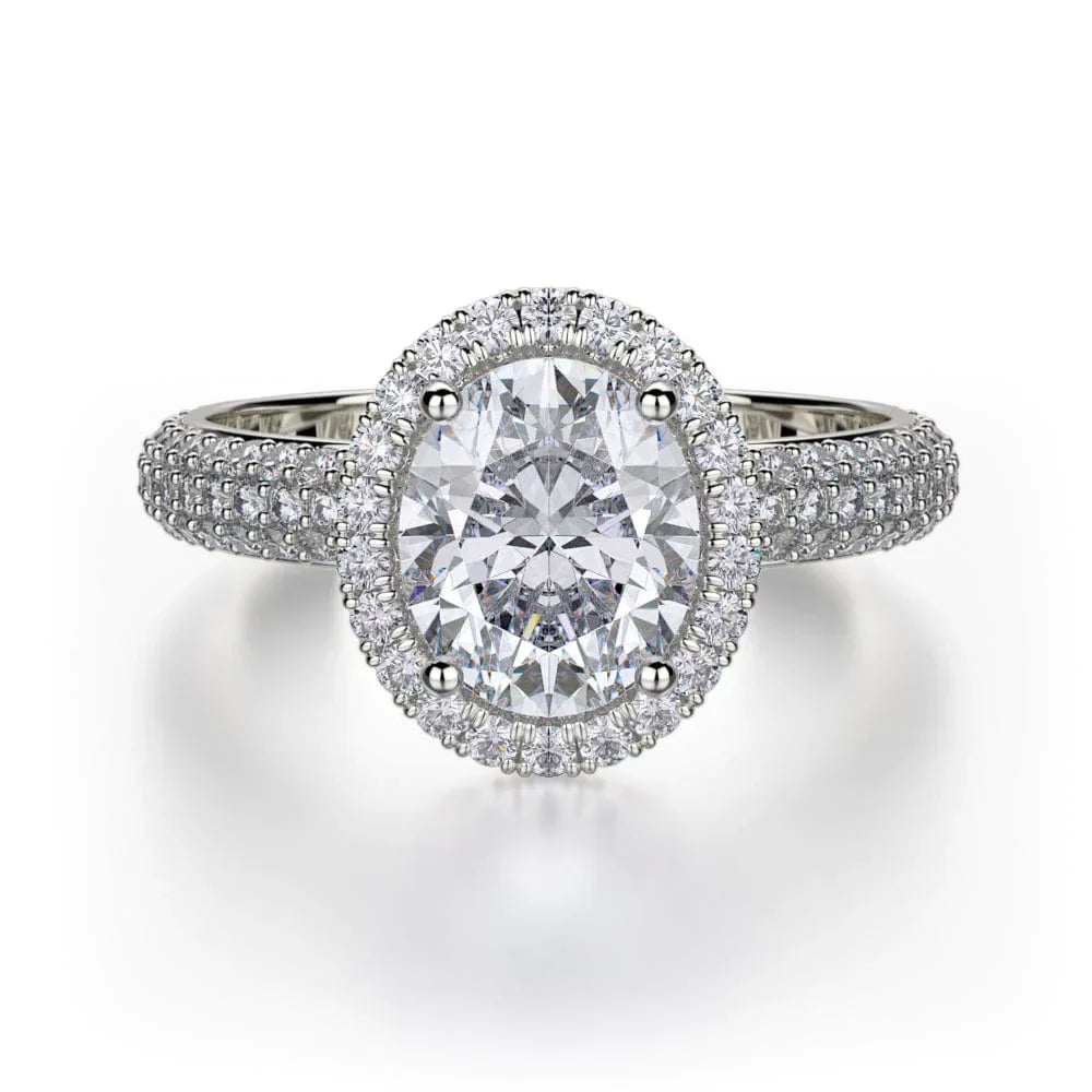 MICHAEL M Engagement Rings 18K White Gold Defined R730-2 R730-2WG