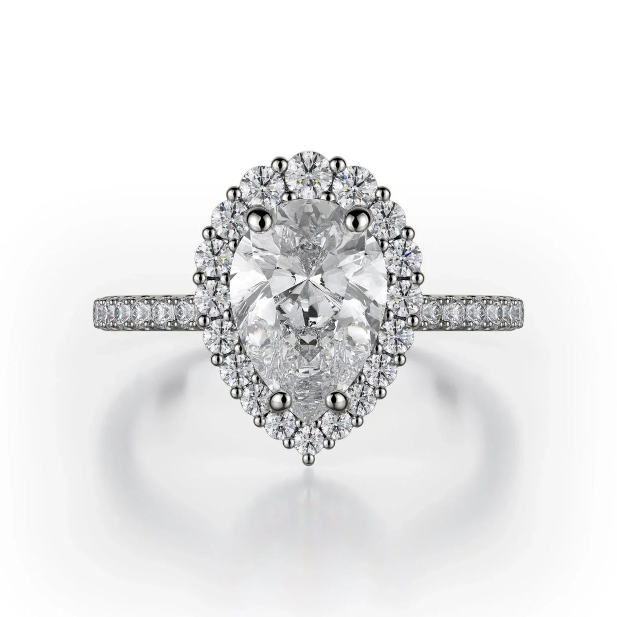 MICHAEL M Engagement Rings 18K White Gold Defined R739-2PR R739-2PR-WG