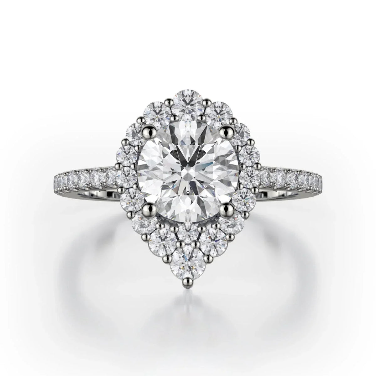 MICHAEL M Engagement Rings 18K White Gold Defined R785-2 R785-2WG