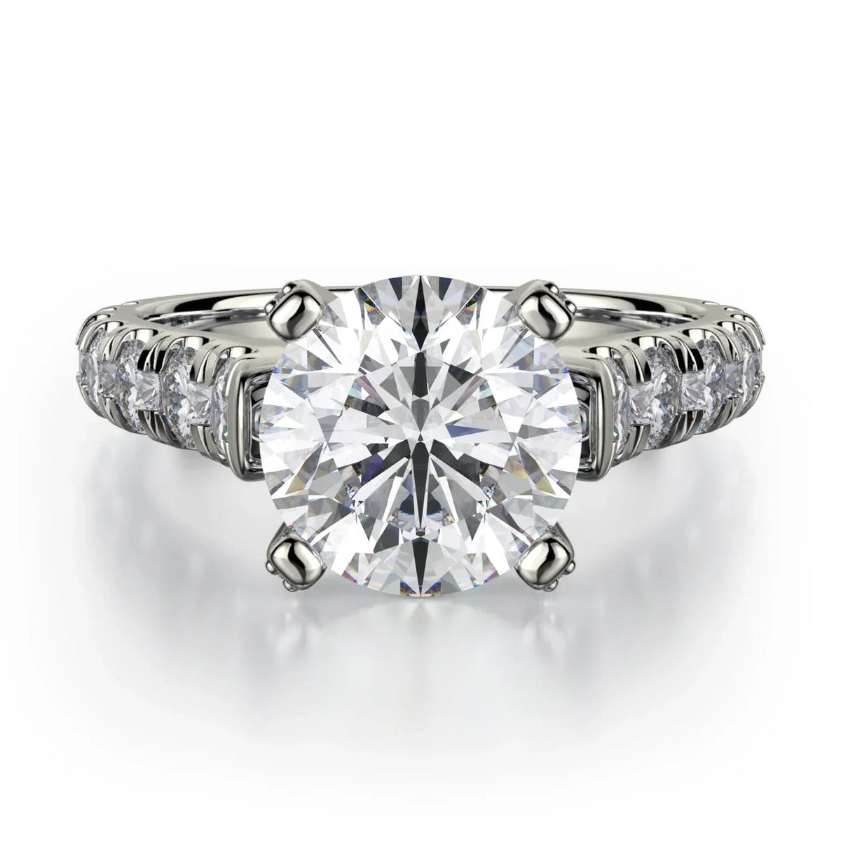 MICHAEL M Engagement Rings 18K White Gold Europa R255-2 R255-2WG