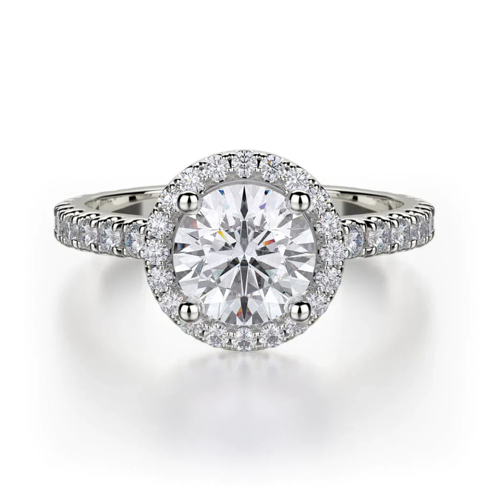 MICHAEL M Engagement Rings 18K White Gold Europa R320S-1 R320S-1WG