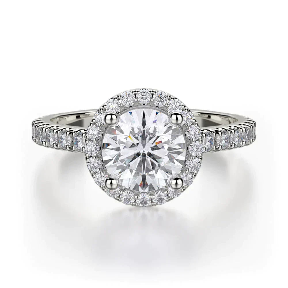 MICHAEL M Engagement Rings 18K White Gold Europa R320S-1 R320S-1WG