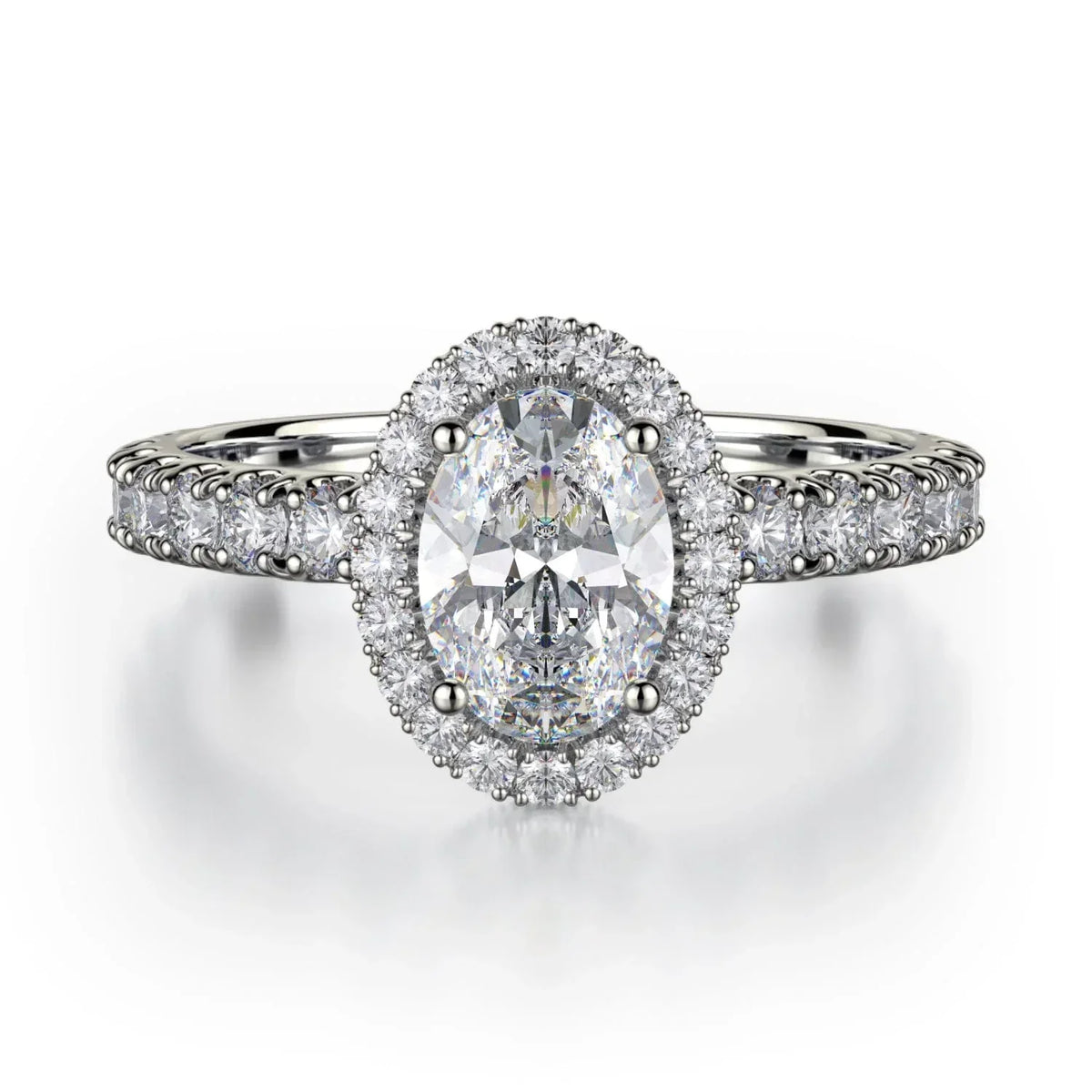 MICHAEL M Engagement Rings 18K White Gold Europa R501-1 R501-1WG