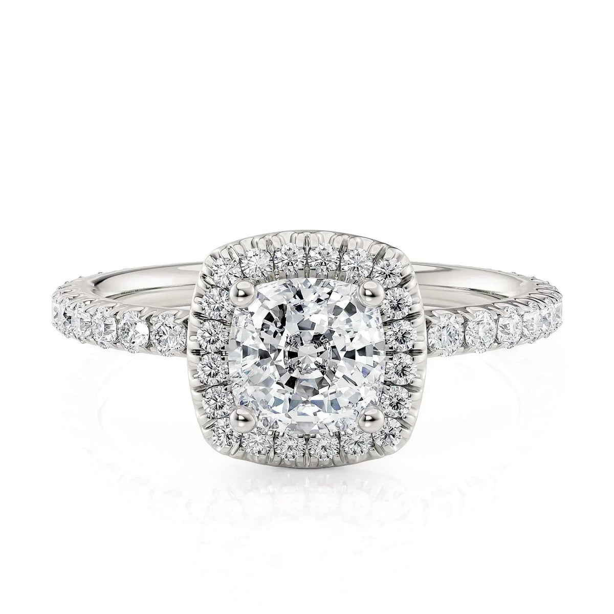 MICHAEL M Engagement Rings 18K White Gold Europa R777-1