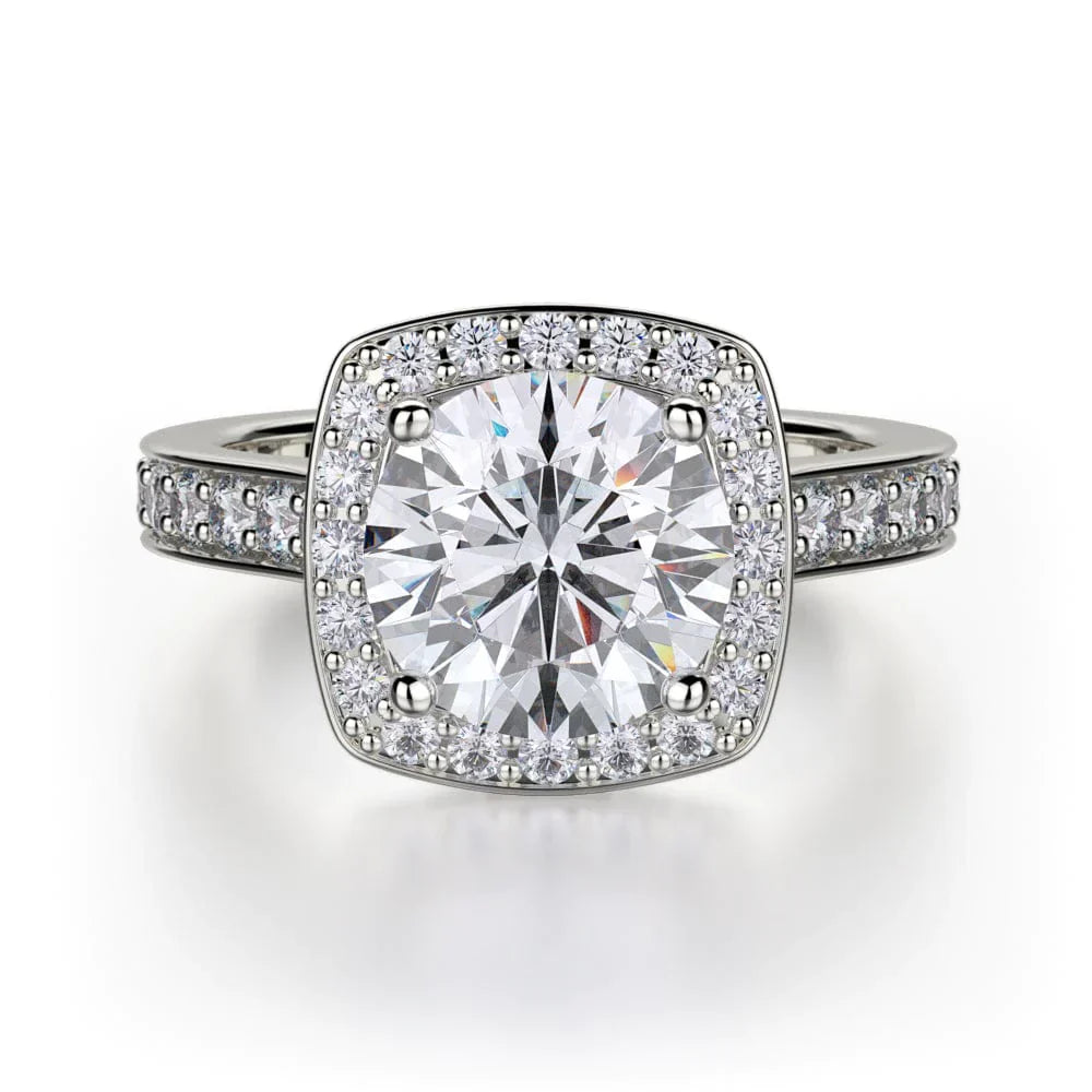 MICHAEL M Engagement Rings 18K White Gold Love R378-2 R378-2WG