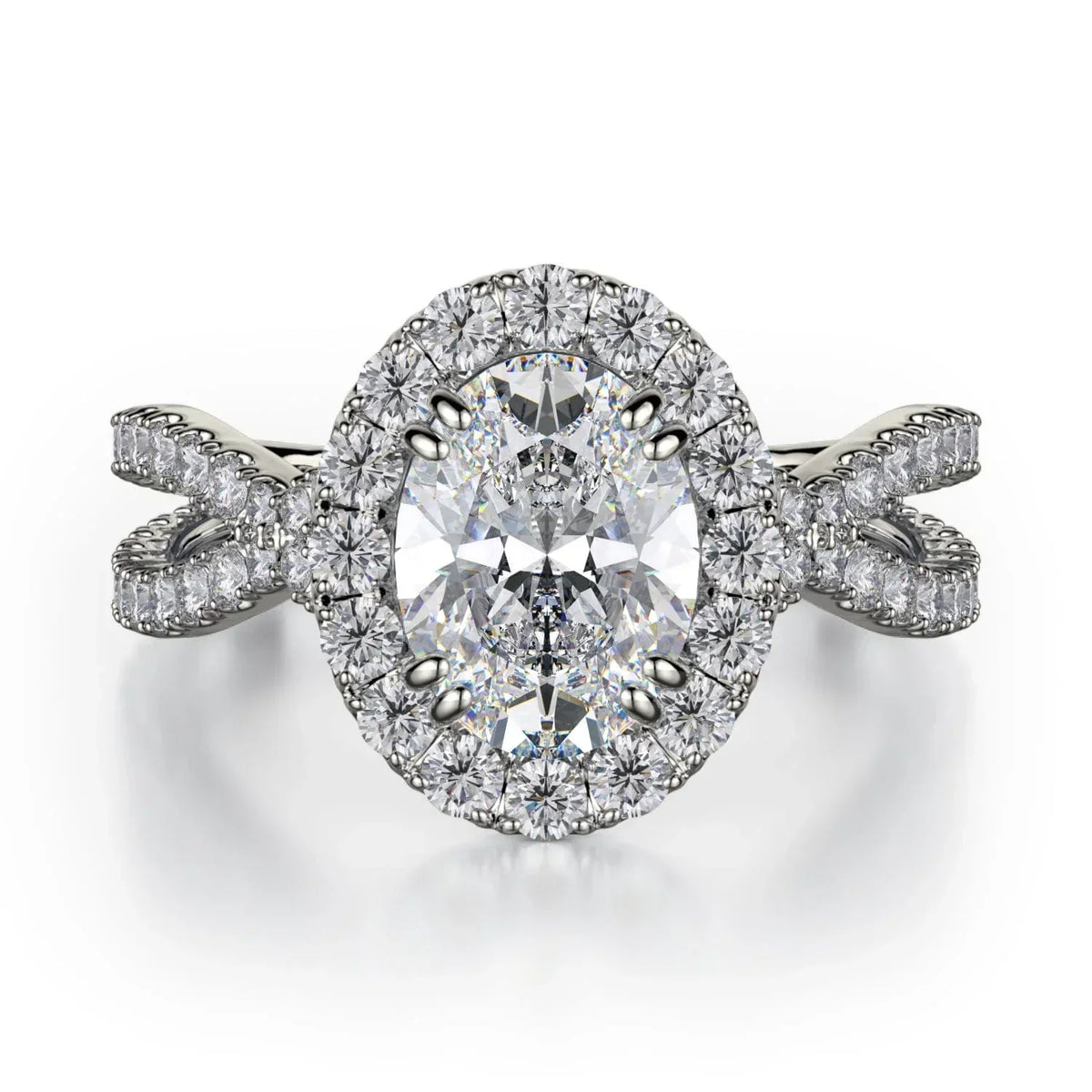 MICHAEL M Engagement Rings 18K White Gold Love R454-2 R454-2WG