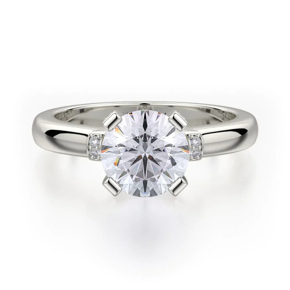 MICHAEL M Engagement Rings 18K White Gold Love R516-1 R516-1WG