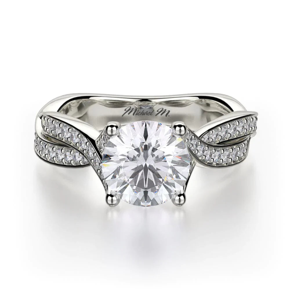 MICHAEL M Engagement Rings 18K White Gold Love R709-1.25 R709-1.25WG