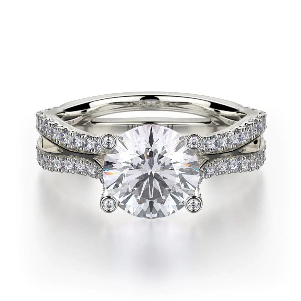 MICHAEL M Engagement Rings 18K White Gold Monaco R612-2 R612-2WG