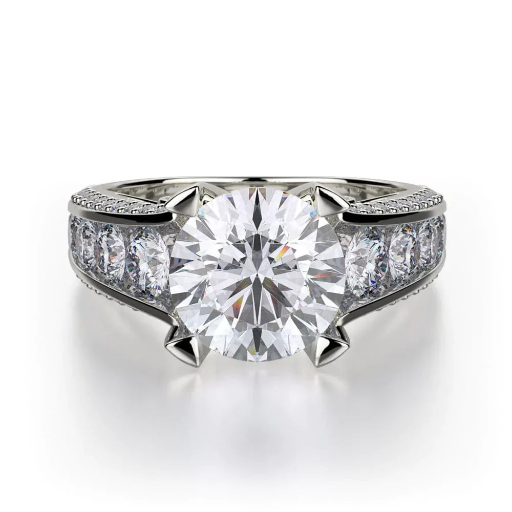 MICHAEL M Engagement Rings 18K White Gold Stella R388-2 R388-2WG