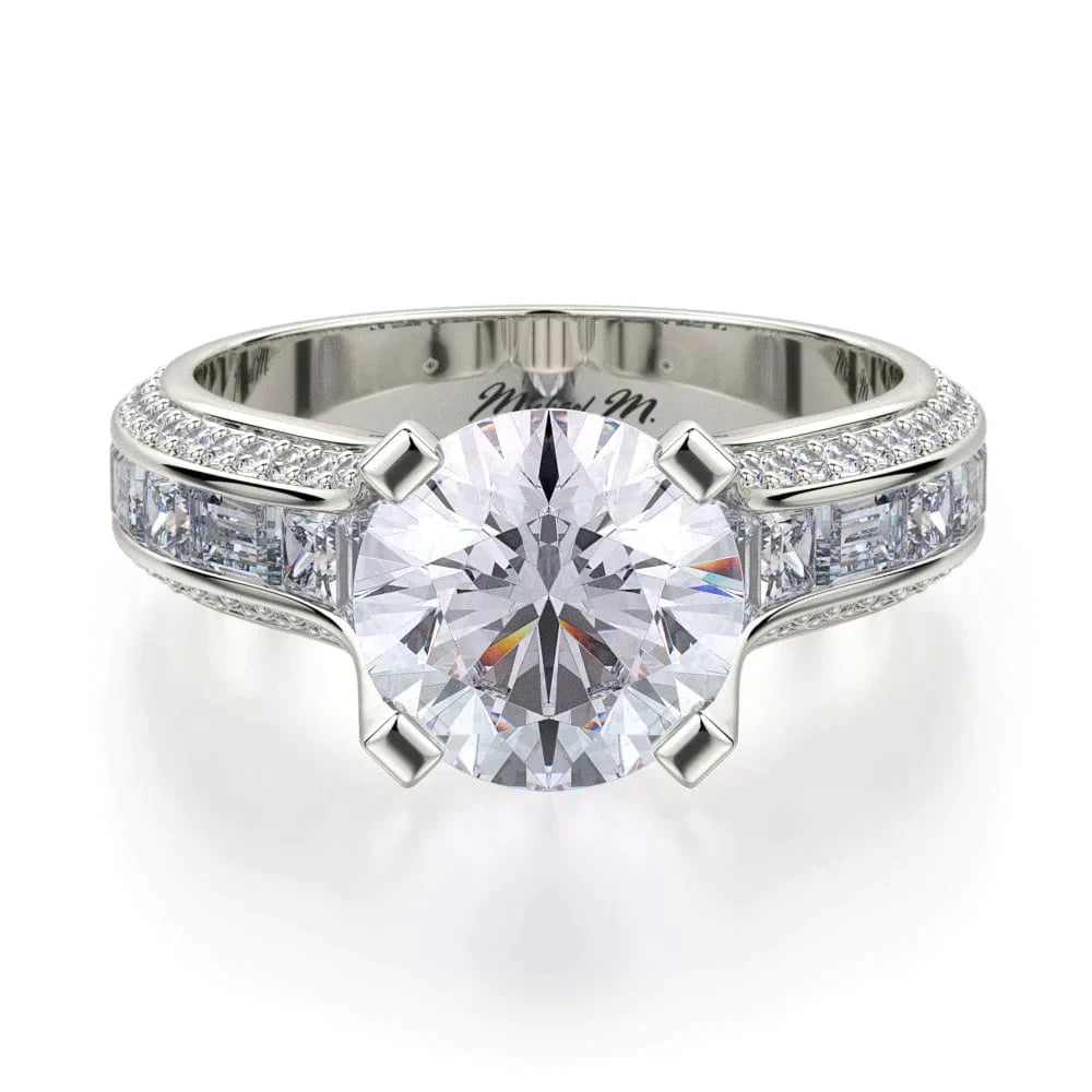 MICHAEL M Engagement Rings 18K White Gold Stella R690-2 R690-2WG