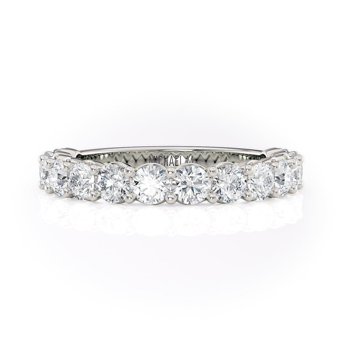 MICHAEL M Engagement Rings 18K White Gold Wedding Band R736B