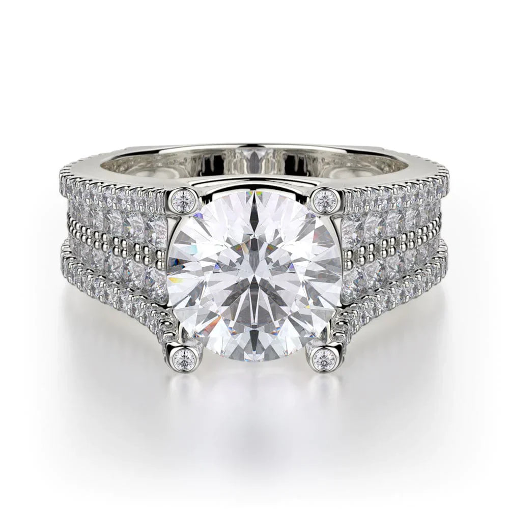 MICHAEL M Engagement Rings White Gold Strada R455-2 R455-2WG