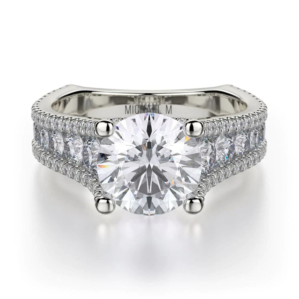 MICHAEL M Engagement Rings White Gold Strada R480-2 R480-2WG