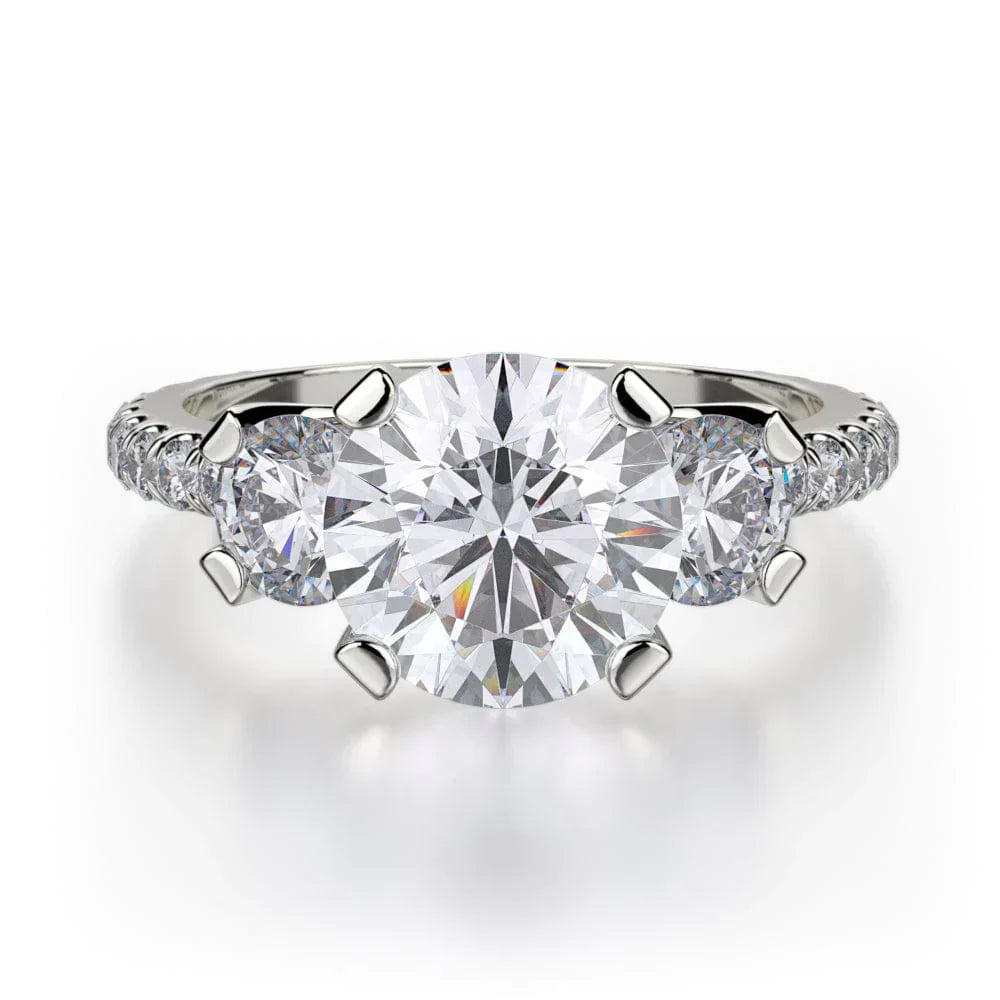 MICHAEL M Engagement Rings White Gold Trinity R422-2 R422-2WG