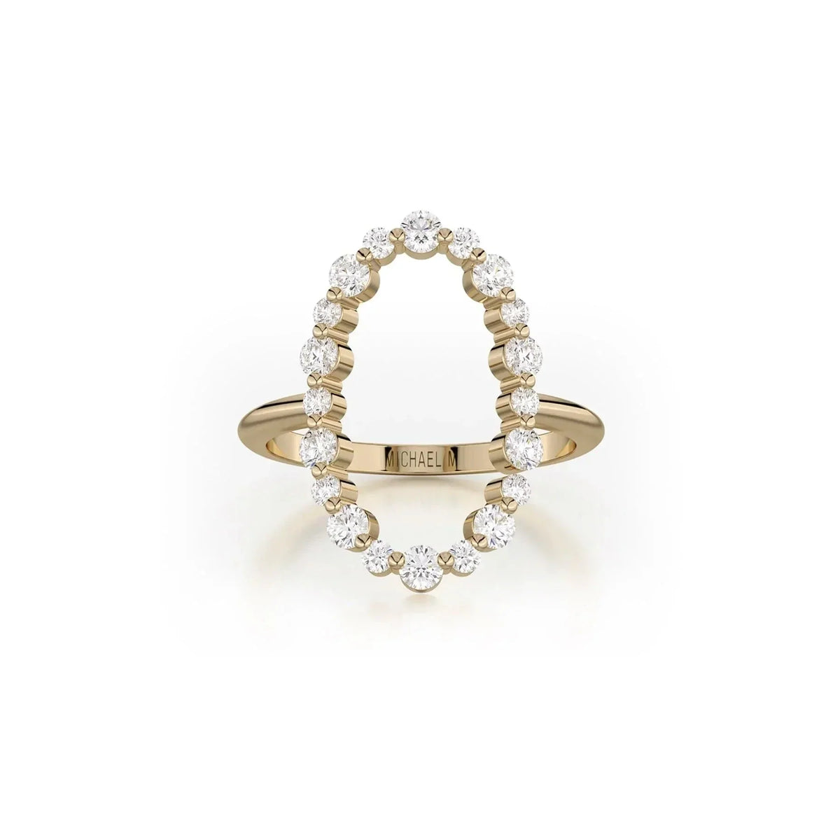 MICHAEL M Fashion Rings Open Oval Diamond Cluster Ring