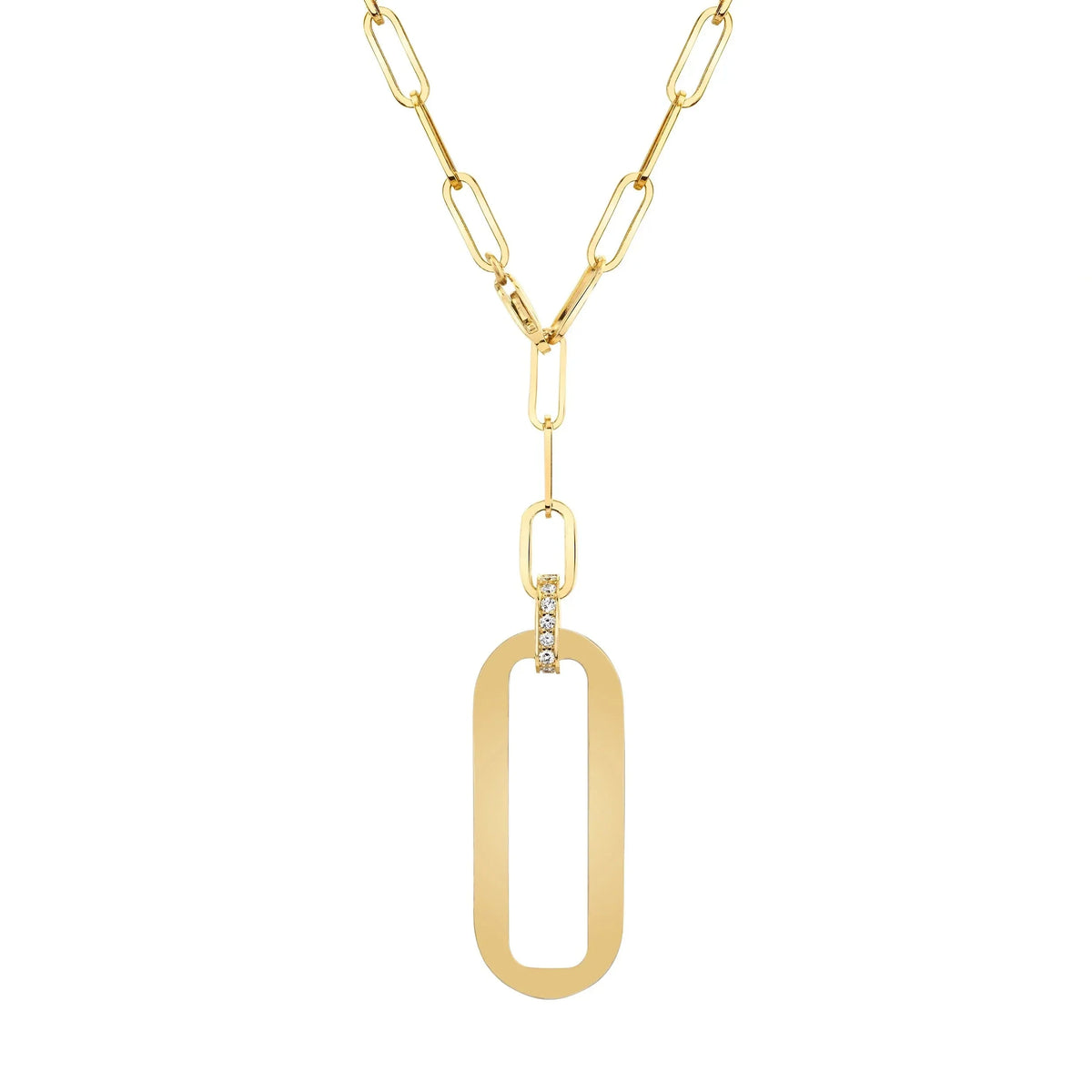 Plain Longline Link Medallion Lariat